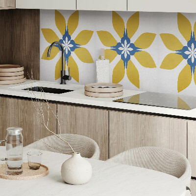 Rectangular bathroom wall panel Floral motif with leaves