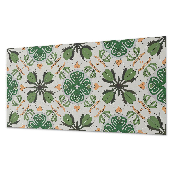 Rectangular wall panel Floral harmony in symmetry