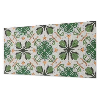 Rectangular wall panel Floral harmony in symmetry