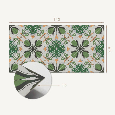 Rectangular wall panel Floral harmony in symmetry