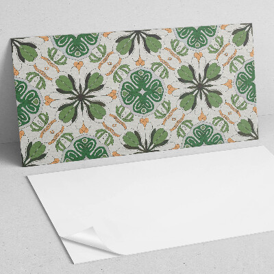 Rectangular wall panel Floral harmony in symmetry