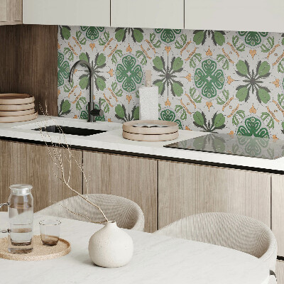 Rectangular wall panel Floral harmony in symmetry