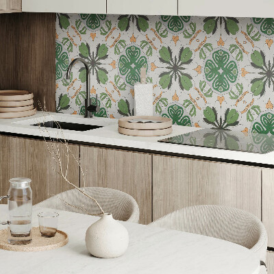 Rectangular wall panel Floral harmony in symmetry