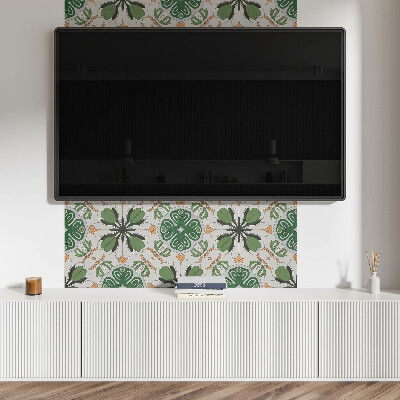 Rectangular wall panel Floral harmony in symmetry