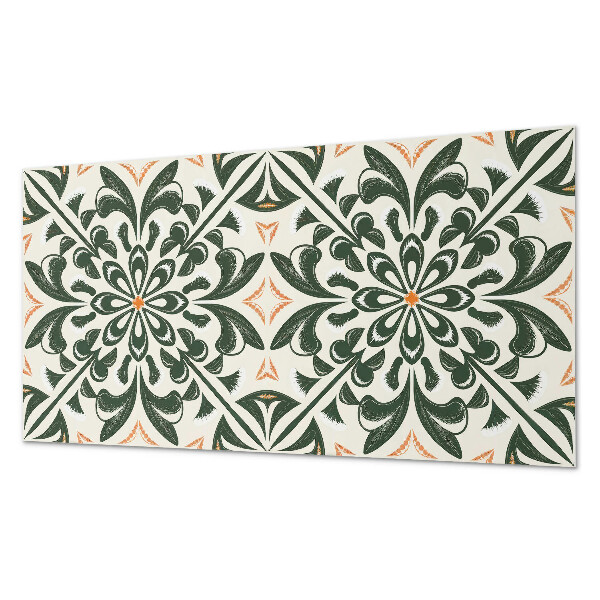 Rectangular decorative wall panel Floral motif with leaves