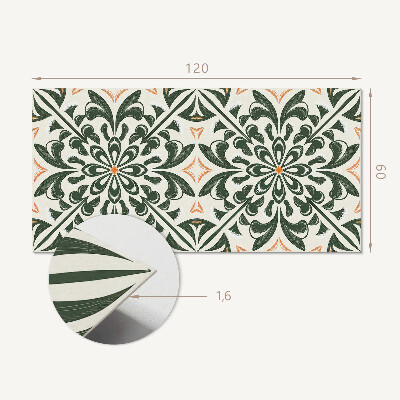 Rectangular decorative wall panel Floral motif with leaves