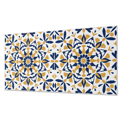 Rectangular wall panel Floral harmony in symmetry