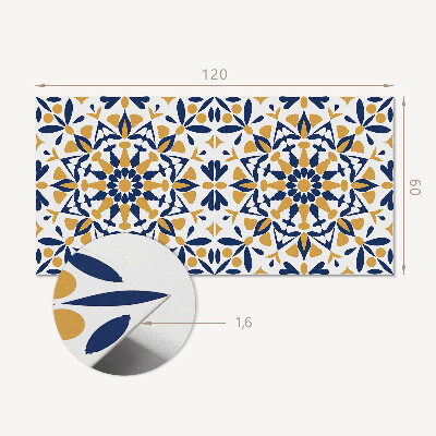 Rectangular wall panel Floral harmony in symmetry