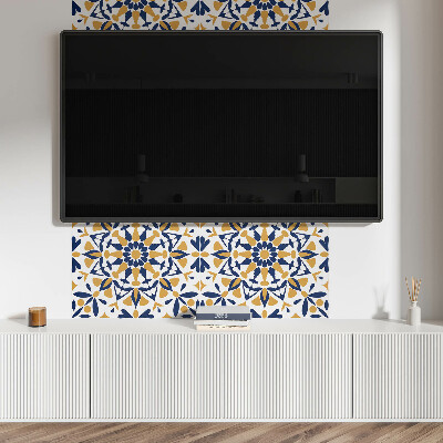 Rectangular wall panel Floral harmony in symmetry