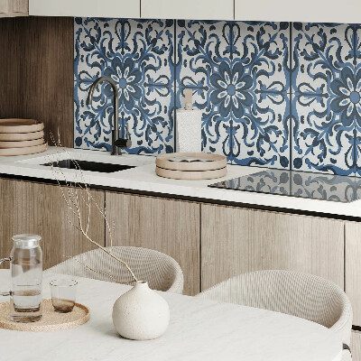 Rectangular bathroom wall panel Floral motifs with decorative details