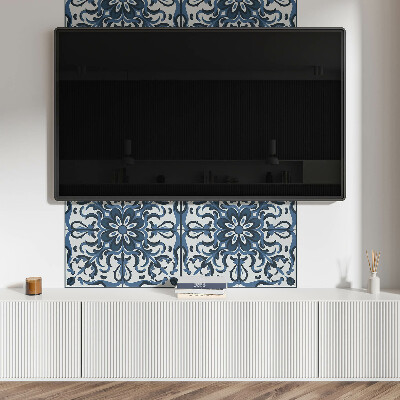 Rectangular bathroom wall panel Floral motifs with decorative details