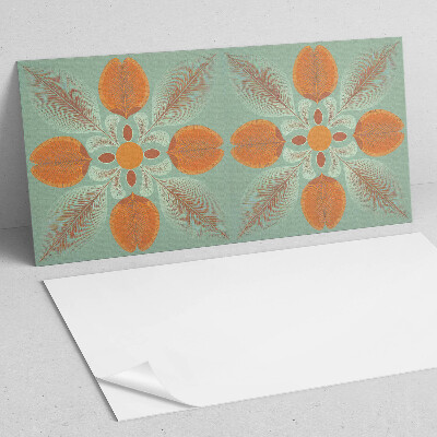 Rectangular wall panel Floral motif with leaves