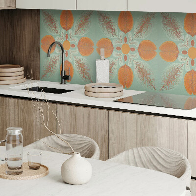 Rectangular wall panel Floral motif with leaves