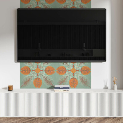 Rectangular wall panel Floral motif with leaves