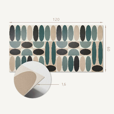 Rectangular bathroom wall panel Oval shapes in an attractive form