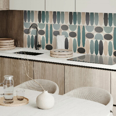 Rectangular bathroom wall panel Oval shapes in an attractive form