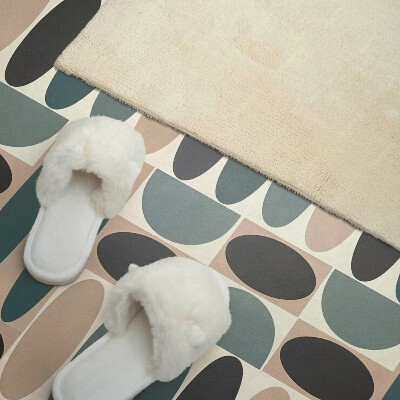 Rectangular bathroom wall panel Oval shapes in an attractive form