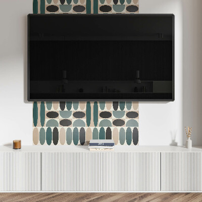 Rectangular bathroom wall panel Oval shapes in an attractive form