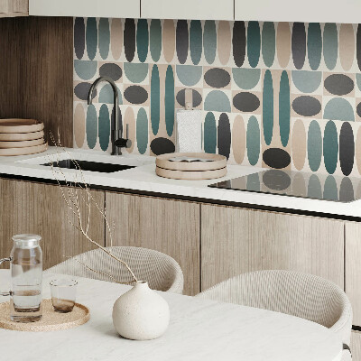 Rectangular bathroom wall panel Oval shapes in an attractive form