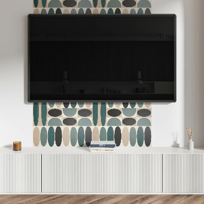 Rectangular bathroom wall panel Oval shapes in an attractive form