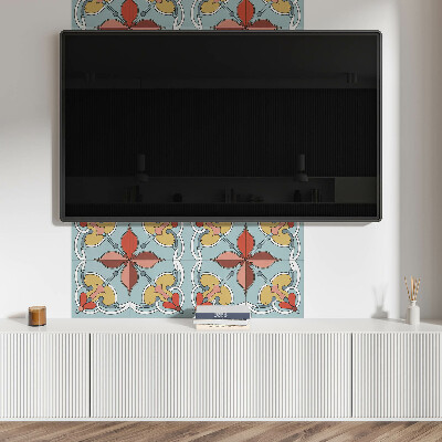 Rectangular wall panel Floral motif with subtle accents