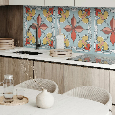 Rectangular wall panel Floral motif with subtle accents