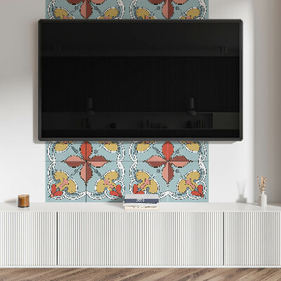 Rectangular wall panel Floral motif with subtle accents