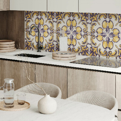 Rectangular bathroom wall panel The floral pattern in all its glory