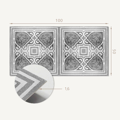 Rectangular wall panel Ornaments in harmonious symmetry