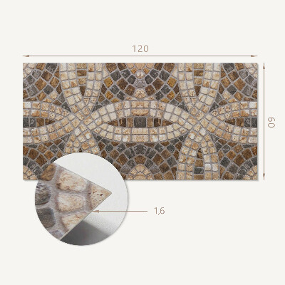 Rectangular wall panel Mosaic arrangement in weaves