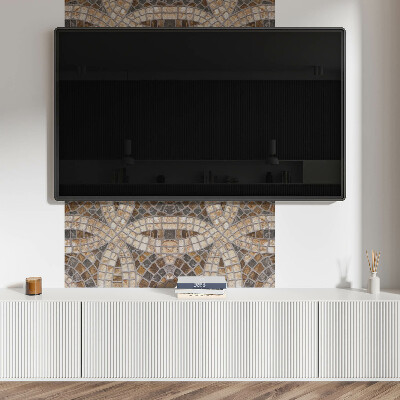 Rectangular wall panel Mosaic arrangement in weaves