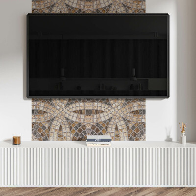 Rectangular wall panel Mosaic arrangement in weaves