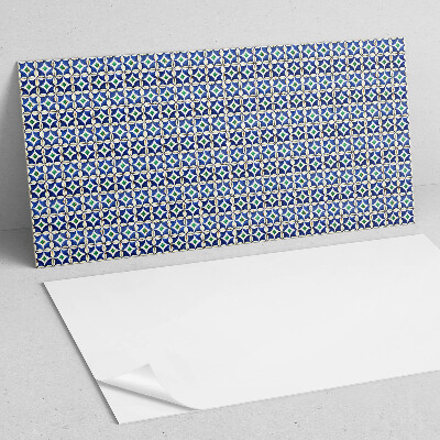 Rectangular bathroom wall panel Tiled geometric motif