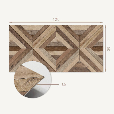 Rectangular wall panel Wooden panels in an abstract style