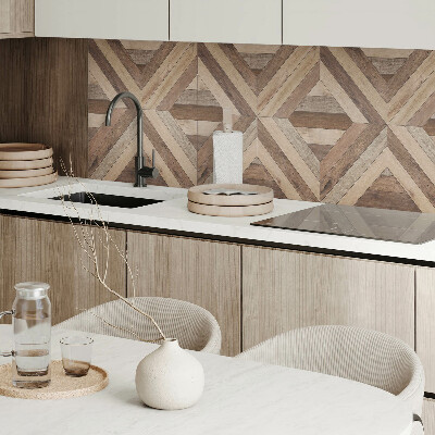 Rectangular wall panel Wooden panels in an abstract style