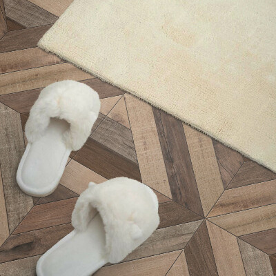 Rectangular wall panel Wooden panels in an abstract style
