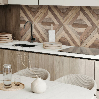 Rectangular wall panel Wooden panels in an abstract style