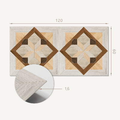 Rectangular decorative wall panel Shapes in a geometric square