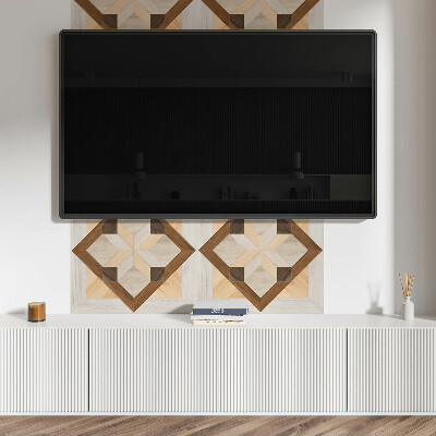 Rectangular decorative wall panel Shapes in a geometric square