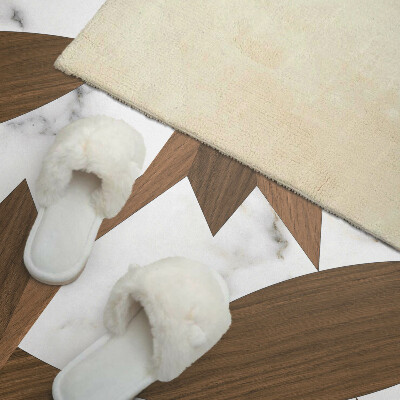 Rectangular wall panel Geometric shapes with a wooden accent