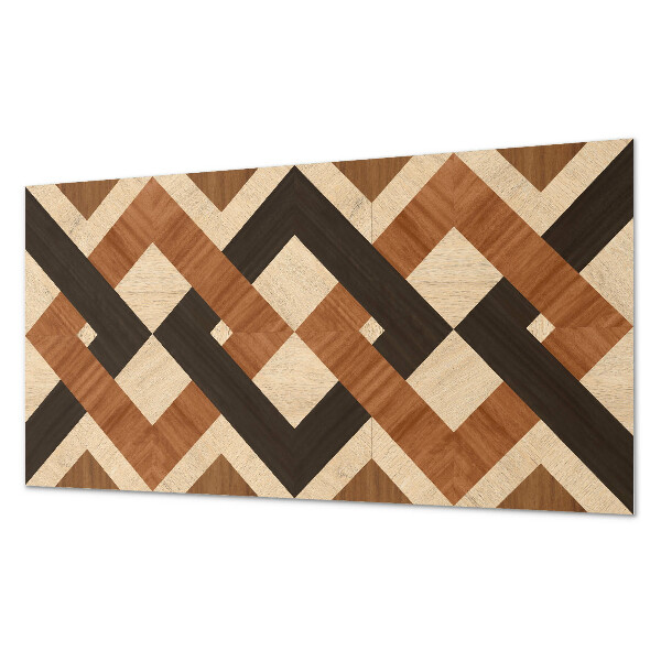 Rectangular wall panel Geometric wooden motif