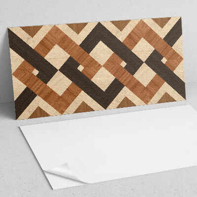 Rectangular wall panel Geometric wooden motif