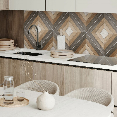 Rectangular bathroom wall panel Geometric rhombuses in a modern style