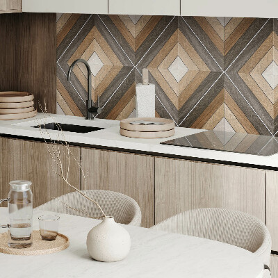 Rectangular bathroom wall panel Geometric rhombuses in a modern style