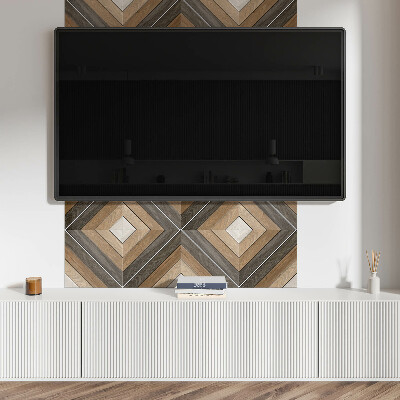 Rectangular bathroom wall panel Geometric rhombuses in a modern style