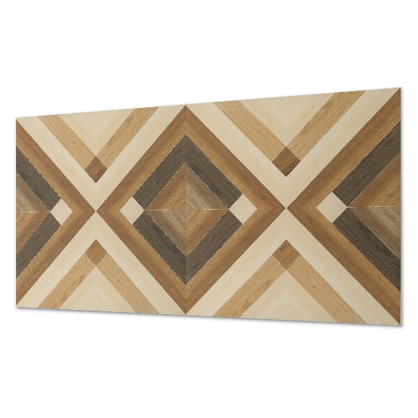 Rectangular wall panel Checkered geometric motif