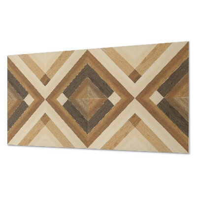 Rectangular wall panel Checkered geometric motif