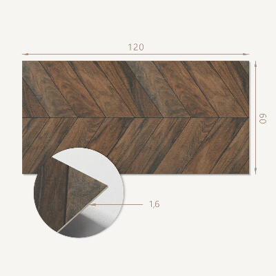 Rectangular bathroom wall panel Herringbone board pattern