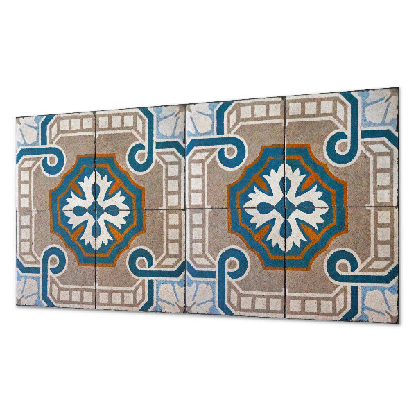 Rectangular decorative wall panel Mosaic pattern with decorative motifs