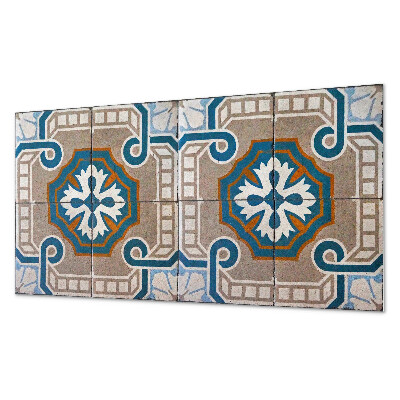 Rectangular decorative wall panel Mosaic pattern with decorative motifs